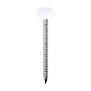 White 50mm Plastic Headed Nails (100)